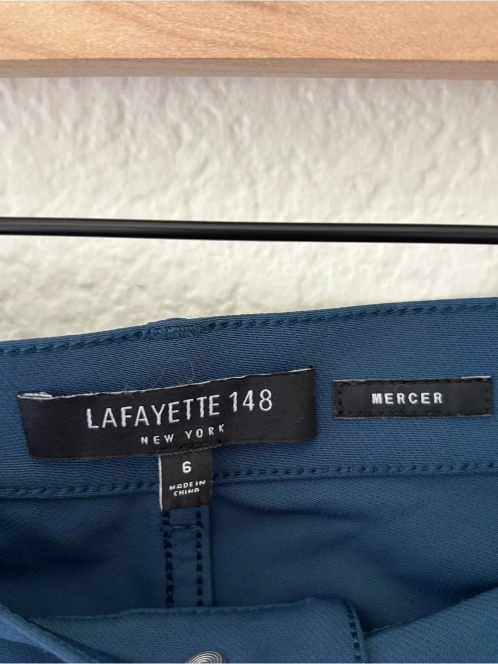 Lafayette 148 New York Mercer Trousers in Teal Blue size 6 - Picture 5 of 7
